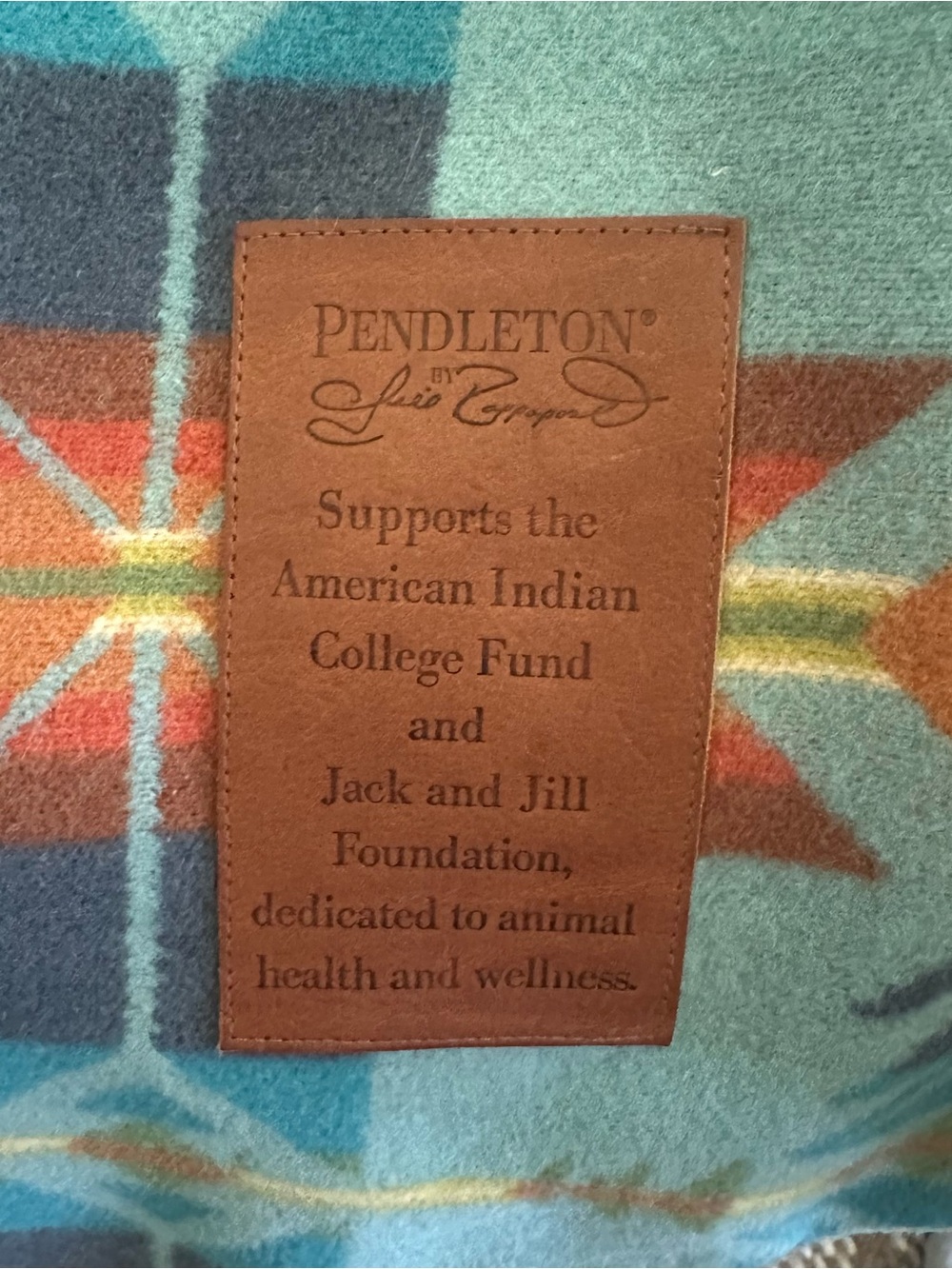 Pendleton Turquoise Blue & Rust Aztec Blazer - Picture 7 of 7